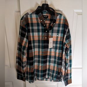 NWT Hugh & Crye Men's Madras Popover, Sz 3/Athletic